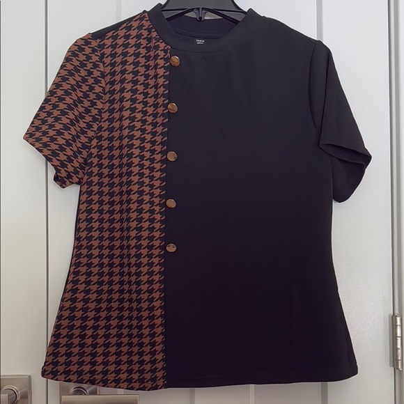 Stylish Black and Brown Women’s Blouse - Picture 1 of 3